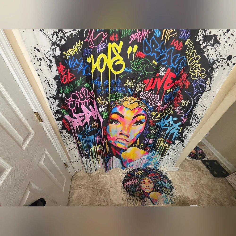 Afro Queen Shower Curtain - Multicolor